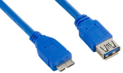 4World kabel USB 3.0 AF - Micro BM 2.0m modrý