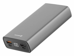 SWISSTEN ALUMINIUM BODY POWER BANK 20000 mAh POWER DELIVERY šedá 