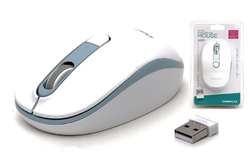 Omega mouse bezdrátová OM220WB bílo-modrá 