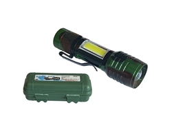 Konnoc S-601 USB nabíjecí svítilna 3W CREE + 3W COB ZOOM maskovací 