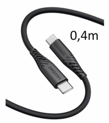 SWISSTEN kabel USB-C USB-C silikonový 0,4m 3A 60W černá 