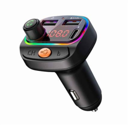 SWISSTEN Bluetooth USB FM Transmitter RGB + USB-C, USB-A 15,5W