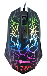Herní myš C-TECH Tychon (GM-03P), casual gaming, herní, 7 barev podsvícení, 3200DPI, USB