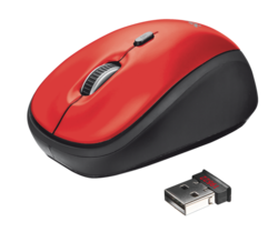 myš TRUST Yvi Wireless Mouse - red