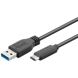 PremiumCord USB-C/male - USB 3.0 A/Male, černý, 1m