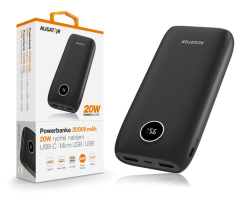 Powerbanka ALIGATOR PD20W+QC22.5W, rychlé nabíjení, 20 000 mAh, černá
