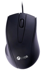 C-TECH Myš WM-07/Ergonomická/Optická/Drátová USB/Černá