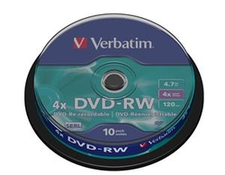 VERBATIM DVD-RW (1 ks) /4x/DLP/4.7GB