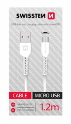 Datový kabel SWISSTEN USB/Micro USB 1,2m bílá