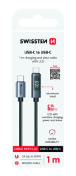 SWISSTEN LCD kabel USB-C USB-C textilní 1m 3A