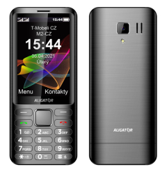 ALIGATOR D950 Dual sim antracit - POUŽITÉ, ZÁRUKA 1 ROK, NA KAPACITU BATERIE 1 MĚSÍC