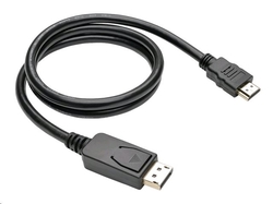 Kabel C-TECH DisplayPort/HDMI, 1m, černý