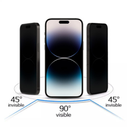 Tempered Glass Privacy Glass for IPHONE 15 PRO MAX BLACK