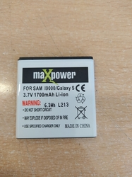 MaxPower baterie pro Samsung I9000/Galaxy S Li-Ion 1700 mAh; 3.7V 