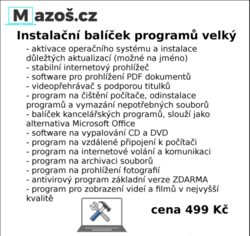 Instalační balíček programů - akce