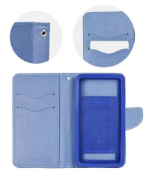 Leather Case Fancy Book Universal 4,3"-4,8" blue 