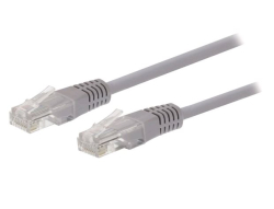 Kabel C-TECH patchcord Cat5e, UTP, šedý, 25m