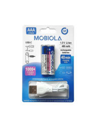 Nabíjecí baterie AAA, USB-C, 400 mAh, 1.5 V 