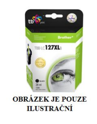 Kompatibilní inkoustová cartridge s: BROTHER LC127 XL Black s čipem (20ml)