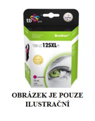 Kompatibilní inkoustová cartridge s: BROTHER LC125 Magenta s čipem (14ml)