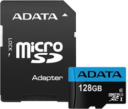 Adata/micro SDXC/128GB/100MBps/UHS-I U1 / Class 10/+ Adaptér