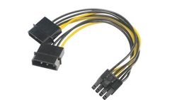 AKASA - 4-pin Molex na 6+2-pin PCIe adaptér