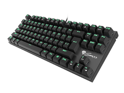 Mechanická klávesnice Genesis Thor 300 TKL, US layout, zelené podsvícení, Outemu Blue swit