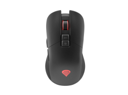 Genesis herní optická myš ZIRCON 330/RGB/Herní/Optická/3 500 DPI/Bezdrátová USB/Černá-červ