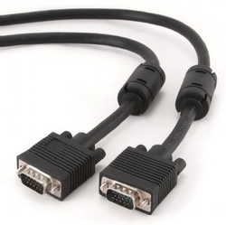 Gembird kabel přípojný k monitoru 15M/15M VGA 15m stíněný extra, ferrity BLACK