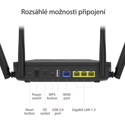 ASUS RT-AX53U (AX1800) WiFi 6 Extendable Router, 4G/5G Router replacement, AiMesh