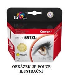 Kompatibilní inkoustová cartridge s : CANON CLI-551 Yellow 11ml
