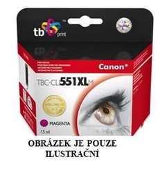 Kompatibilní inkoustová cartridge s : CANON CLI-551 Magenta 11ml
