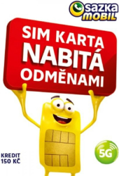 Předplacená SIM od SAZKAmobilu se slevou a kreditem 150 Kč zdarma