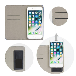 Pouzdro Smart book universal 4,7" - 5,0" červené