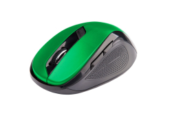 C-TECH Myš WLM-02/Ergonomická/Optická/Bezdrátová USB/Černá-zelená