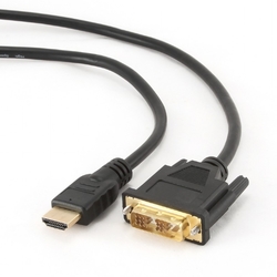 Kabel HDMI-DVI 0,5m,M/M stín., zlacené konekt. 1.3