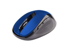 C-TECH Myš WLM-02/Ergonomická/Optická/Pro praváky/1 600 DPI/Bezdrátová USB/Černá-modrá