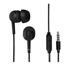 Sluchátka THOMSON sluchátka EAR3005 s mikrofonem, silikonové špunty černá