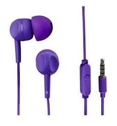 Sluchátka THOMSON sluchátka EAR3005 s mikrofonem, silikonové špunty fialová