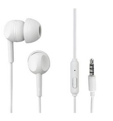 Sluchátka THOMSON sluchátka EAR3005 s mikrofonem, silikonové špunty bílá