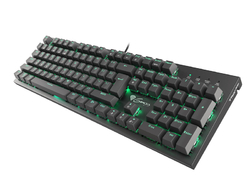 Mechanická klávesnice Genesis Thor 300, US layout, zelené podsvícení, Outemu Blue switch