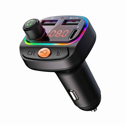 SWISSTEN Bluetooth USB FM Transmitter RGB + USB-C, USB-A 15,5W